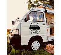 SOLENZO - Sticker autocollant van life - van amménagé - fourgon - let's explore the world