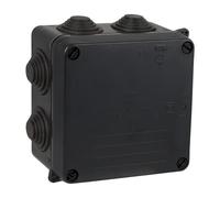 Solera 100×100×55 mm IP55 Boîte de dérivation extérieure étanche IK08 avec cônes • 715N • Noir • 1 unité