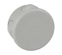 Solera Ø70×35 mm IP55 Boîte de dérivation extérieure étanche ronde IK07 avec cônes • 665 • Gris • 1 unité