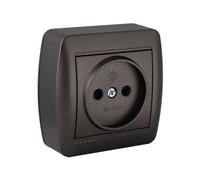 Solera - Prise 2 pôles 16 250V (sans terre) en saillie noir graphite Noir