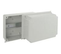 Solera 886AG Boîte étanche avec parois lisses IP65 IK07. Precintable. 220 x 170 x 140. haute avec couvercle gris rail DIN 35 mm