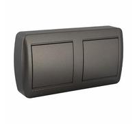 solera Boîte de jonction Murale 14,8 x 7,2 x 2,8 cm Graphite Double