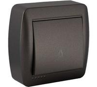 Solera - Bouton poussoir lumineux en saillie noir graphite Noir