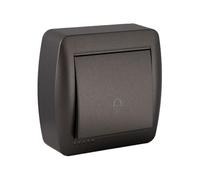 Solera - Bouton poussoir sonnette en saillie noir graphite