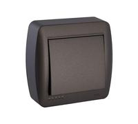 Solera Interrupteur d'éclairage mural 7,4 x 7,2 x 2,8 cm 250 V 10 A Bipolaire Graphite