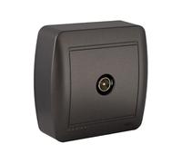Solera - Prise TV en saillie noir graphite Noir