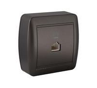 solera Prise de téléphone et ADSL Murale Graphite RJ45 (Catégorie 5)