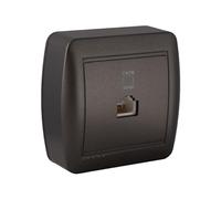 Solera - Prise RJ45 Cat 6 en saillie noir graphite