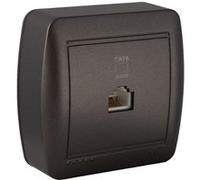 Solera - Prise RJ45 Cat 6 en saillie noir graphite