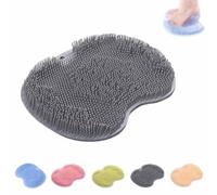 Solespa Hands-Free Silicone Foot Scrubber Mat,Foot Scrubber for Shower,Shower Massager Non-Slip Suction Cups Back Mat,Exfoliates & Massages,Improve Foots Circulation & Soothes Tired Feet (Grey)