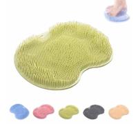 Solespa Hands-Free Silicone Foot Scrubber Mat,Foot Scrubber for Shower,Shower Massager Non-Slip Suction Cups Back Mat,Exfoliates & Massages,Improve Foots Circulation & Soothes Tired Feet (Green)