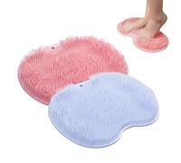 Solespa Hands-Free Silicone Foot Scrubber Mat, Foot Scrubber for Shower with Non-Slip Suction Cups, Non Slip, Easy to Clean (2Pcs F)