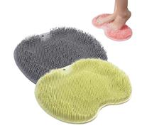 Solespa Hands-Free Silicone Foot Scrubber Mat, Foot Scrubber for Shower with Non-Slip Suction Cups, Non Slip, Easy to Clean (2Pcs B)
