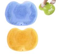 Solespa Hands-Free Silicone Foot Scrubber Mat, Shopellox Foot Scrubber, Foots Washer for Shower with Suction Cup Mount, for Cleaning Exfoliation Foot-Spa Without Bending (D)