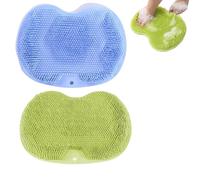 Solespa Hands-Free Silicone Foot Scrubber Mat, Shopellox Foot Scrubber, Foots Washer for Shower with Suction Cup Mount, for Cleaning Exfoliation Foot-Spa Without Bending (A)