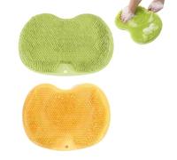 Solespa Hands-Free Silicone Foot Scrubber Mat, Shopellox Foot Scrubber, Foots Washer for Shower with Suction Cup Mount, for Cleaning Exfoliation Foot-Spa Without Bending (E)