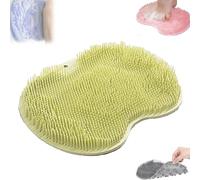 Solespa Hands-Free Silicone Foot Scrubber Mat, Solespa Foot Scrubber, Shower Feet Scrubbers Mat, with Non-Slip Suction Cups Suction Cups and Drain Holes, for Man Woman (Green,L)
