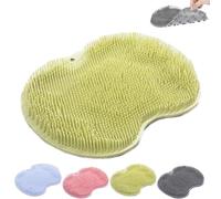 Solespa Hands-Free Silicone Foot Scrubber Mat, Solespa Foot Scrubber, Shower Feet Scrubbers Mat with Suction Cups & Drain Holes for Men & Women (yellow)