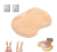 Solespa Hands-Free Silicone Foot Scrubber Mat, Solespa Foot Scrubber, with Non-Slip Suction Cups Suction Cups and Drain Holes, Non Slip, Easy to Clean (1Pc Yellow)