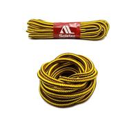 Soletec Lacets de rechange ronds et résistants pour chaussures de sport, baskets, bottes, chaussures de randonnée et de travail, 1 paire, 145 cm, ronds, jaunes et marron, shoelace-145-YC
