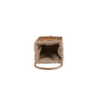 Solette panier de cheminée en osier avec bordure en jute roulettes et poignée TheWickerStories