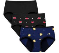 Soleurfe Culotte menstruelle Adolescente Absorbante 70ml Flux Abondant,Douce Respirante séchage Rapide, Slip menstruel réutilisable 5 Couches Protection, adaptée aux Adolescents pour la Nuit