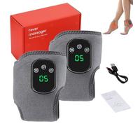 Soleva Foot Massager, 3-In-1 Naxir Foot Revive Massager, Cordless Heated Ankle Wrap with 3 Vibration Mode,5 Heat Leavel for Achilles Tendinitis and Plantar Fasciitis (2Pcs)