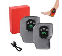 Soleva Foot Massager, 3-in-1 Naxir Foot Revive Massager, Footrevive Triple Method, Wireless & Portable Heated Ankle Wrap with 3 Vibration Mode, 5 Heat Leavel (1 Pair)
