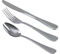 Solex Lena Hammerschlag Optik set de couverts à dessert 18 pcs. pour 6 personnes en acier inoxydable