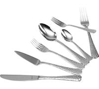 Solex Lena set de 42 couverts à coups de marteau et de marteau 42 pcs. avec couverts à poissons - pour 6 personnes