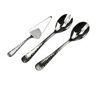 Solex Lena Vorlegesert Pelle à tarte, Couverts Cuillère de Service, Fourchette de Service en Martelé