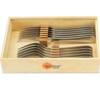 Solex Selina set de couverts à steak 12 pièces pour 6 personnes dans une boîte en bois