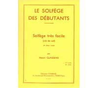 CLASSENS HENRI - LE SOLFEGE DES DEBUTANTS CLE DE SOL VOL.1