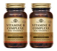 Solgar B-Complex avec Vitamine C - Vitalité Sommeil Relaxation 100 comprimés Comprimé(S) 2x100 pc(s)