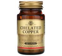 Solgar Chelated Copper Chélate d'acide aminé de cuivre 2,5 mg, 100 comprimés