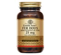 Solgar Fer doux Gentle Iron 25mg - Vitalité - Fer hautement assimilable et tolérance optimale - Non-constipant - Complément Alimentaire - Flacon de 90 gélules végétales