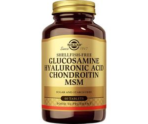 Solgar Glucosamine Acide Hyaluronique Chondroitin MSM 60 Comprimés