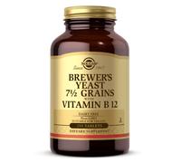 Solgar, levure de bière 7 1/2 grains avec vitamine B12, 250 légumes. Comprimés