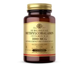 SOLGAR Méthylcobalamine sublinguale (Vitamine B12), 1000 mcg (60 comprimés)