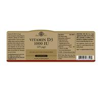 Solgar Vitamin D3 1000 Iu 25 Mcg 100 Units Marron,Bleu