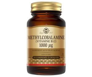 Solgar Vitamine B12 1000 µg - Méthylcobalamine - 30 Comprimés à Croquer | Forme Active Retenue dans l'Organisme, Réduction Fatigue, Métabolisme Énergétique, Goût Cerise, Végan, Complément Alimentaire