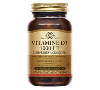 Vitamine D3 1000 UI 100 comprimés à mâcher au goût naturel de fraise-banane-strudel Solgar
