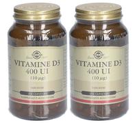 SOLGAR Vitamine D3 400 UI - Défenses immunitaires Capsule(S) Douce(S) 2x250 pc(s)