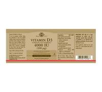Solgar Vitamine D3 4000 Ui 100 Mcg 120 Unités
