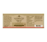 Solgar Vitamine D3 4000 Ui 100 Mcg 60 Unités