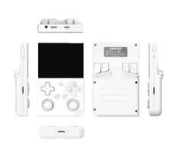 SOLIAXDIY Console de Jeu Portable RG35XX Pro 3.5″ IPS - Rétro, 64 Go + Carte microSD 128 Go avec Jeux Classiques, Wi-FI/Bluetooth - Couleur Blanche
