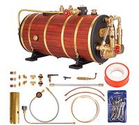 SOLIAXDIY KACIO WS100XL Chaudière à vapeur en cuivre, 1000 ml, horizontale, double tube de combustion, avec valve de sécurité et indicateur de pression, pour modèles de bateaux de 1,0 à 1,5 m