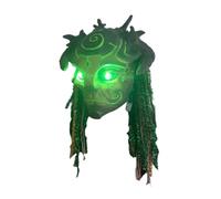 SOLIAXDIY Masque d'elfe vert pour adulte, masque de cosplay forêt Treeman, masque réaliste de carnaval pour Halloween Cosplay Party