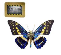 SOLIAXDIY Morpho Helena - Kit de construction 3D Papillon Doré Steampunk 150+ Pièces - DIY Modèle mécanique pour adultes à assembler