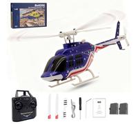 SOLIAXDIY RC ERA A60 Bell 206 RC Hélicoptère radiocommandé à l'échelle 1:42 4CH Flybarless avec fonction de maintien de la hauteur et capteur de flux optique, hélicoptère télécommandé pour adulte